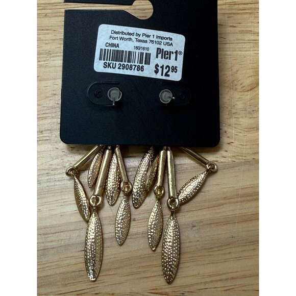 Gold Parrot Dangle Earrings With Yellow Stone Accents By Pier 1 Imports - Picture 3 of 5